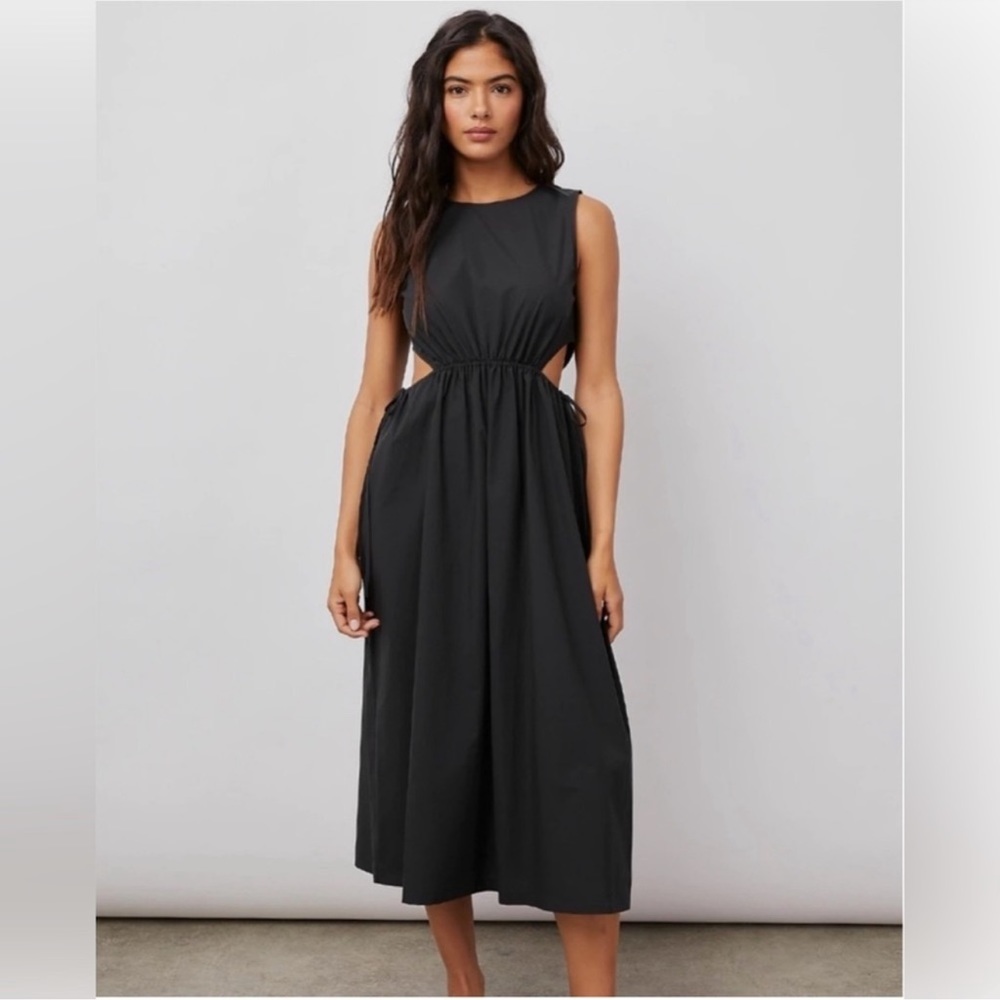 Rails | Yvette Organic Poplin Side-Cutout Midi Dress NWT